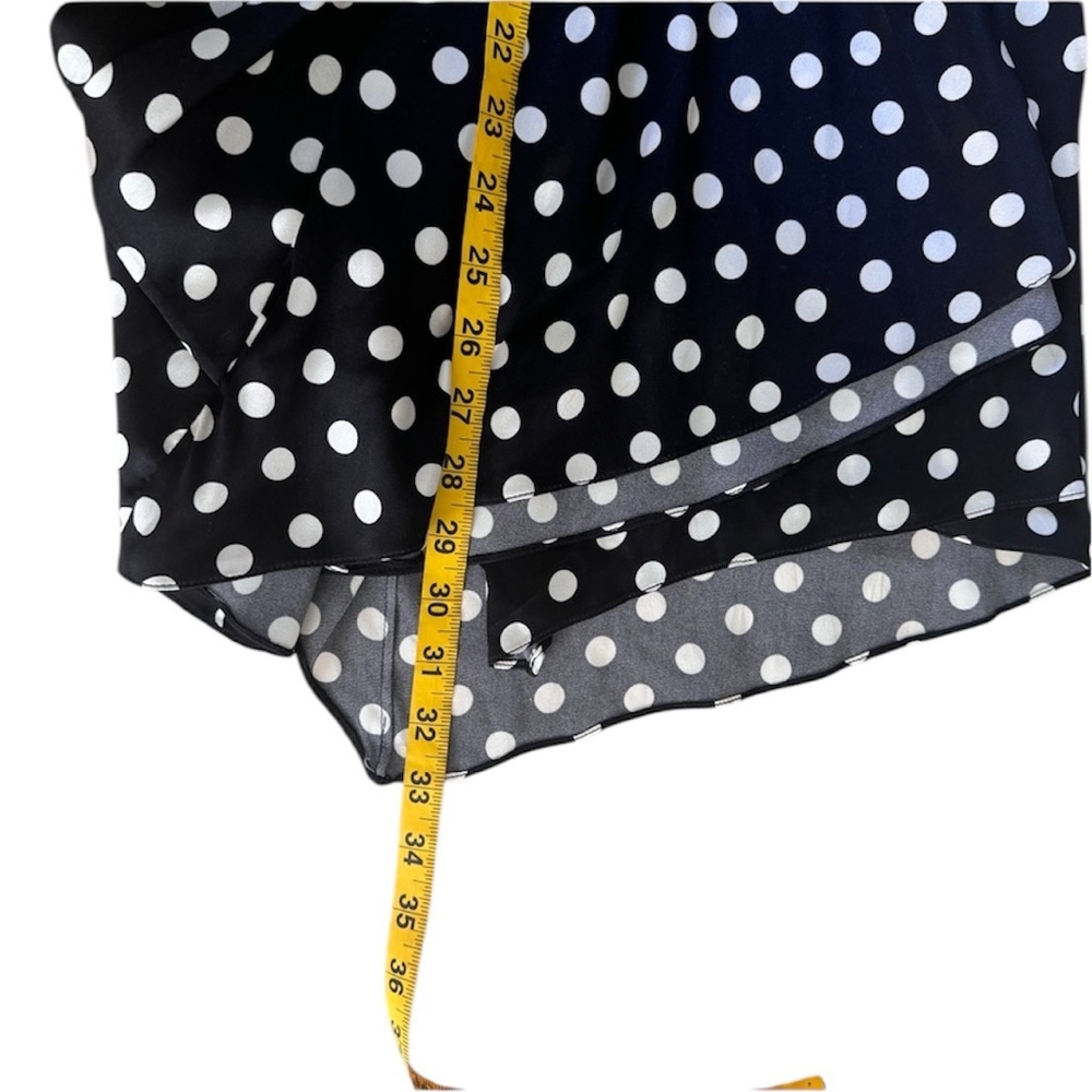 Caroline Constas silk black polka dot ruffles Flounce Skirt EUC - Picture 8 of 11
